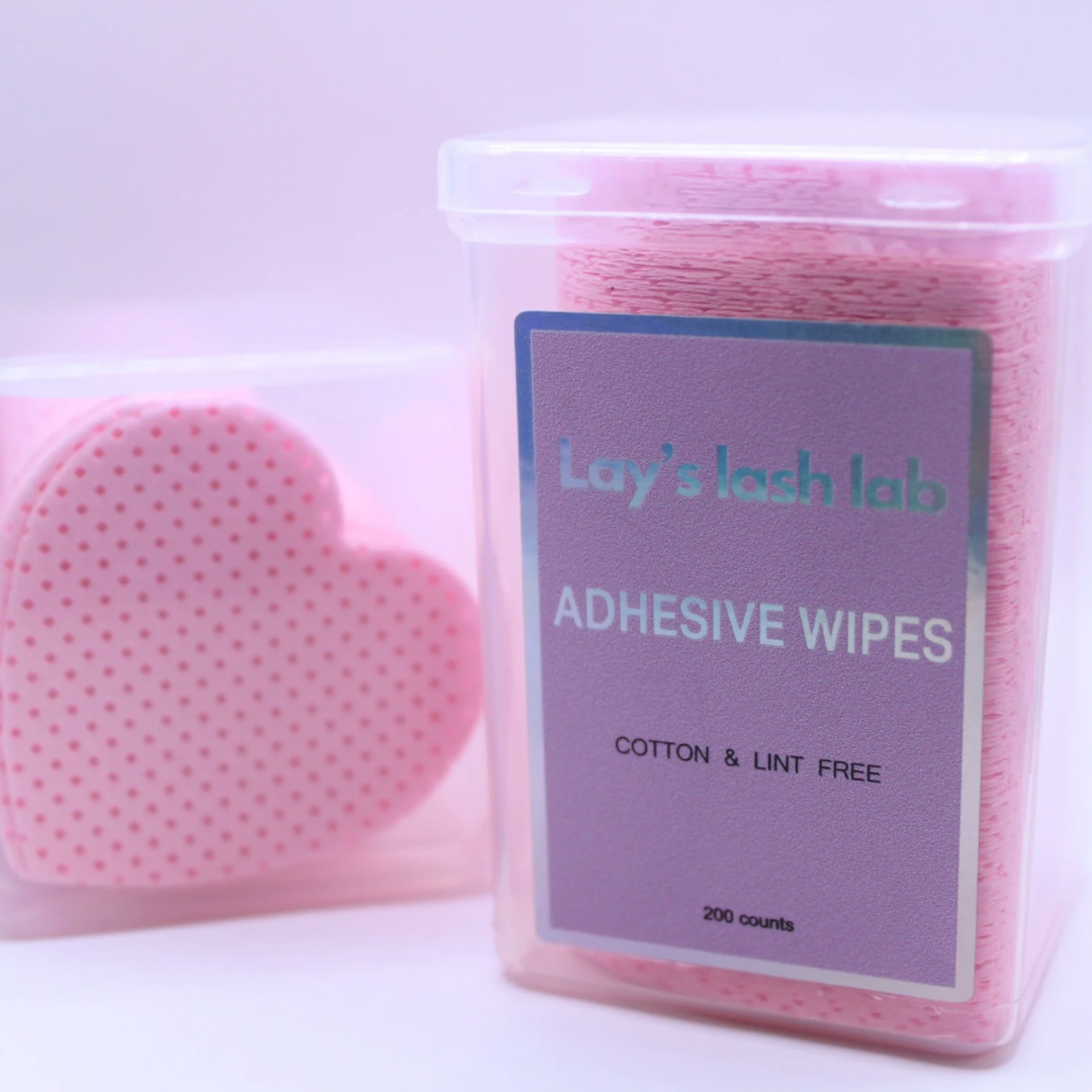 Heart shaped adhesive wipes