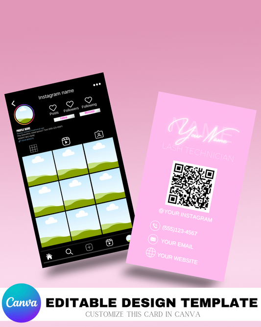 INSTAGRAM BUSINESS CARD TEMPLATE