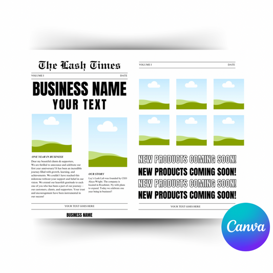 Newspaper marketing template